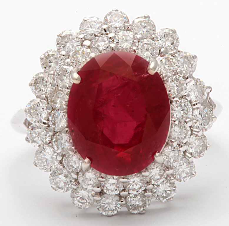 Rubi Joia com diamantes